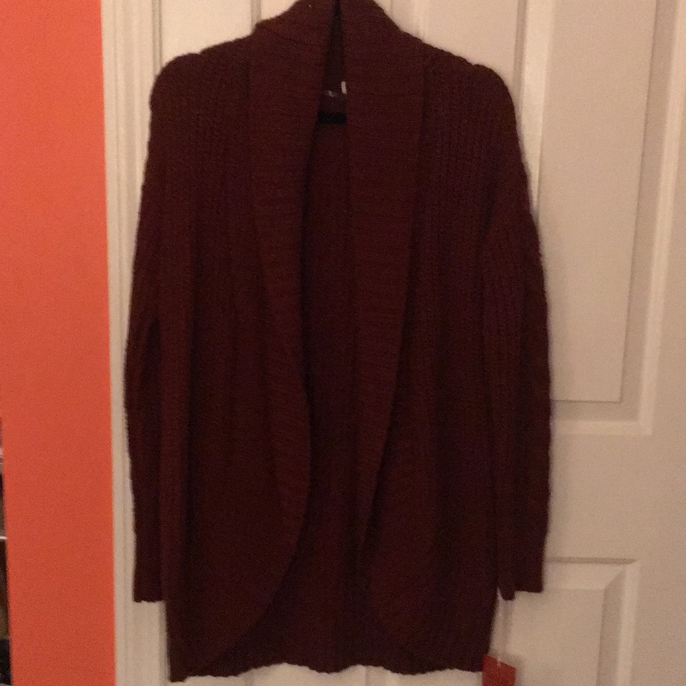 Burgundy cardigan